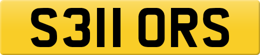 S311 ORS private number plate